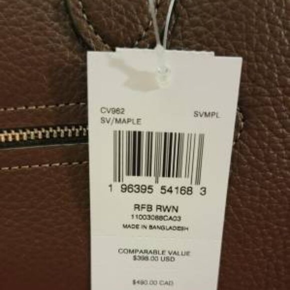 New Coach Rowan mini Satchel In Brown/Maple - Picture 4 of 9